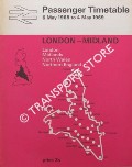 Passenger Timetable - London, The Midlands, North Wales, Northern England, 6 May 1968 to 4 May 1969 by British Rail London Midland Region